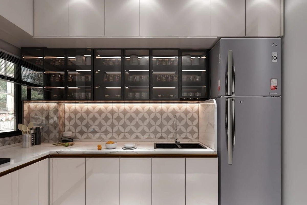 L- Shaped Kitchen structure for small kitchen 