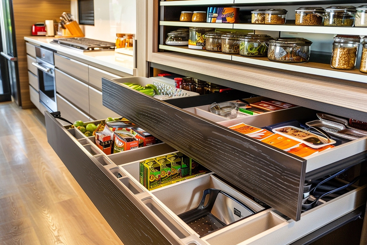 pull out draws for small kitchen home 