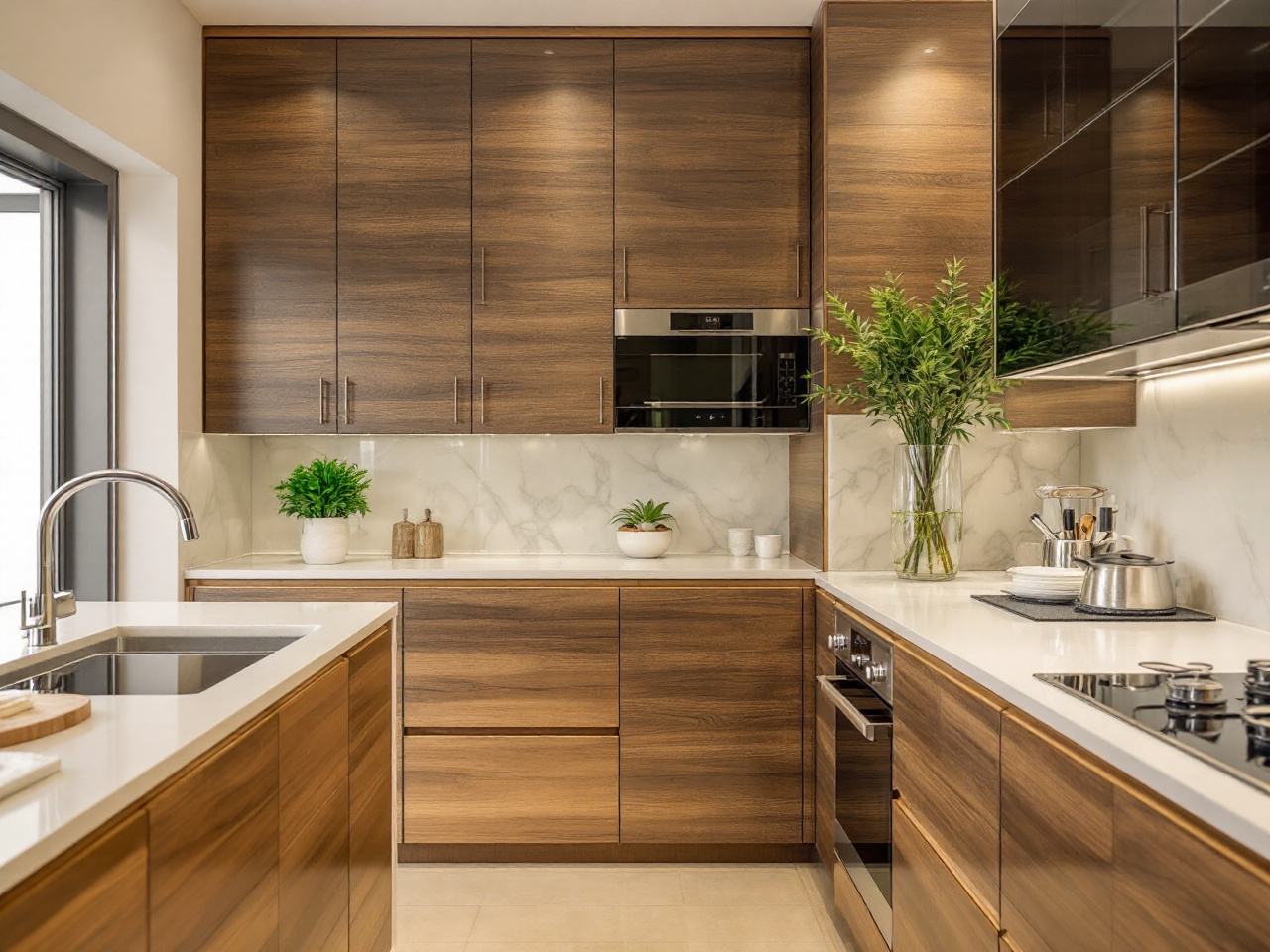 Texture using, wood, metal and storage spaces design