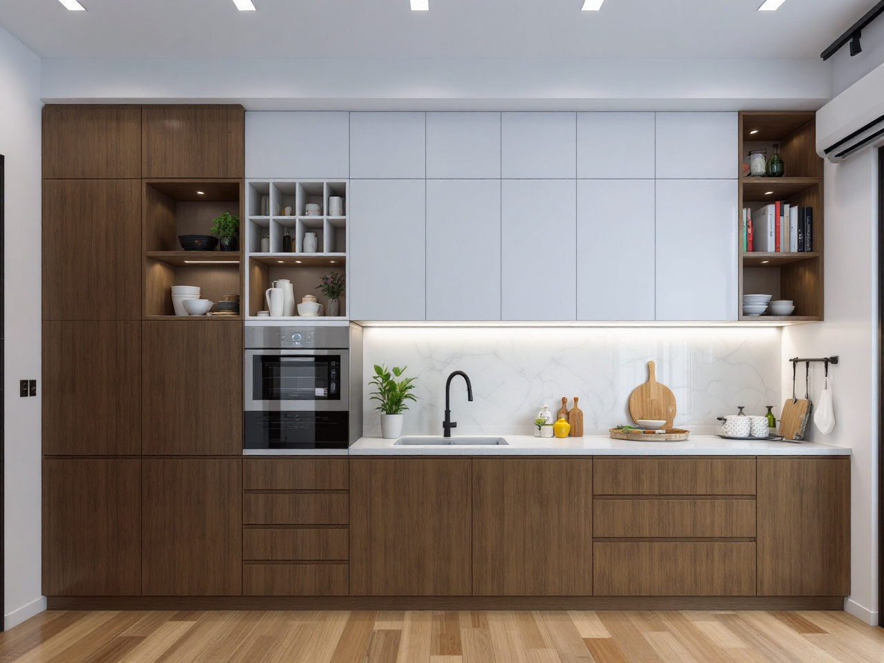 Niche displays and lmultipurpose space 