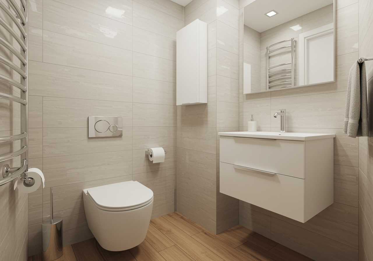 Small but Vibrant Fixtures for Small Bathroom