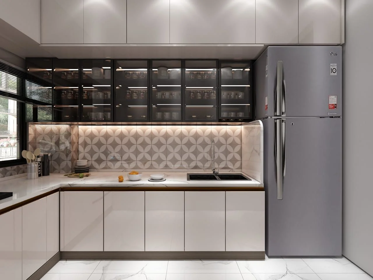 Interior Designer in Rajarhat L shaped Kitchen Designs